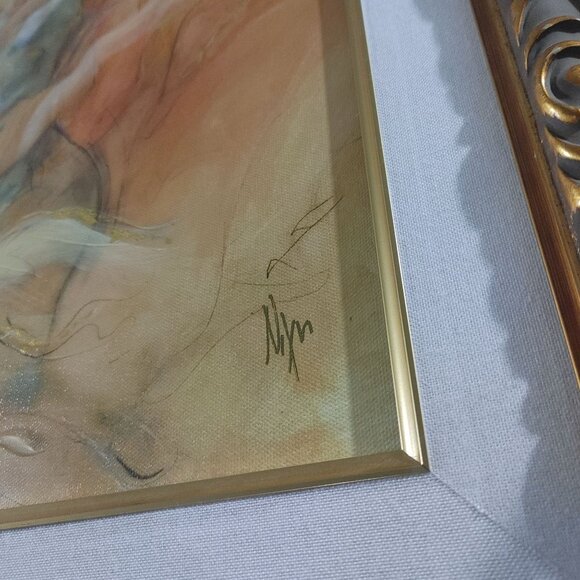 Peter Nixon Art Large Giclée Vintage Framed Signed Encircled II Ornate Frame HTF - Picture 8 of 14